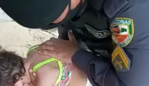 VEJA VÍDEO – Policial de Humaitá salva criança de 1 ano que estava engasgada