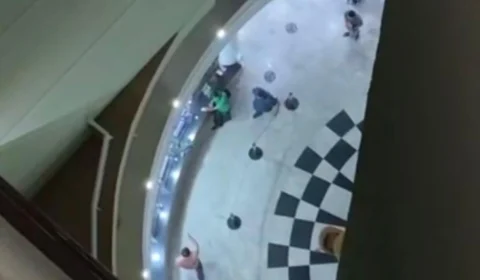 Veja parte da confusão causada pelo policial presidente do Sinpol-AM, antes de esfaquear o segurança; Veja vídeo