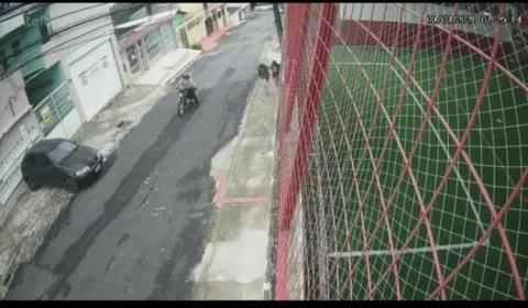 Veja vídeo| Bandidos espancam mulher durante assalto no bairro Flores