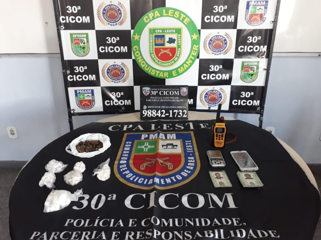 Casal do crime é preso por tráfico de drogas no Jorge Teixeira, zona Leste de Manaus.