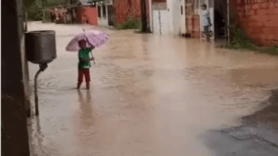 Veja vídeo;Moradores de Manaus registram estragos devido a chuva e população sofre com prejuízo