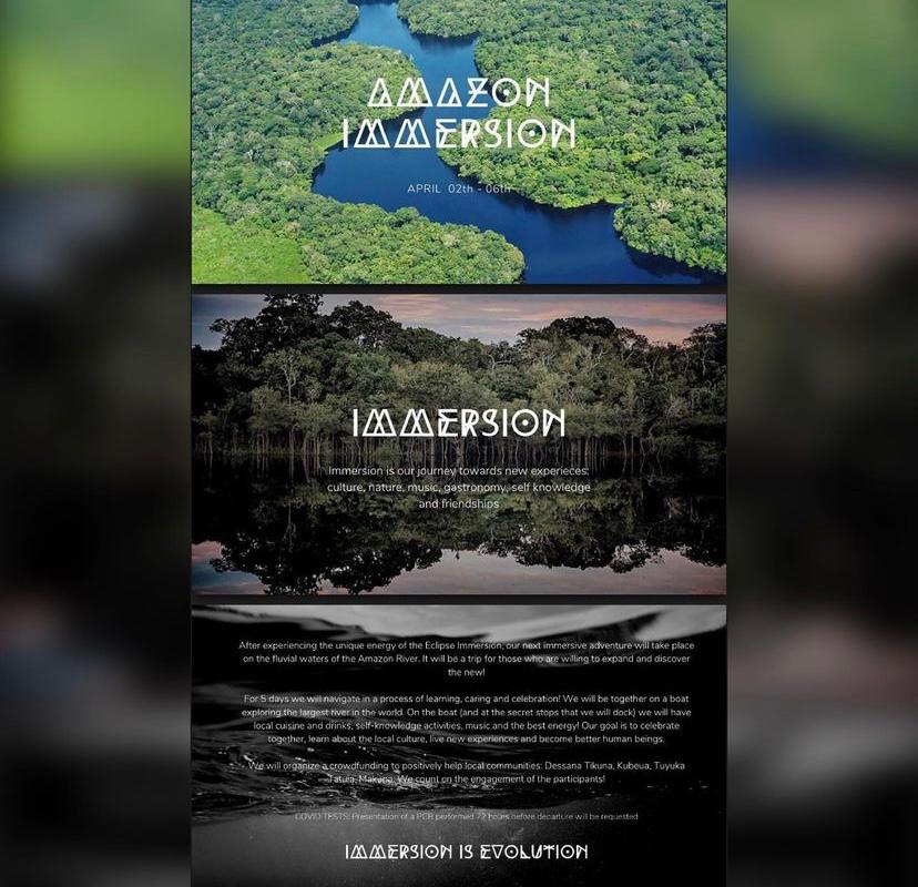 Vídeo;Europeus realizam festa clandestina no meio da Amazônia e são denunciados por aglomeração.