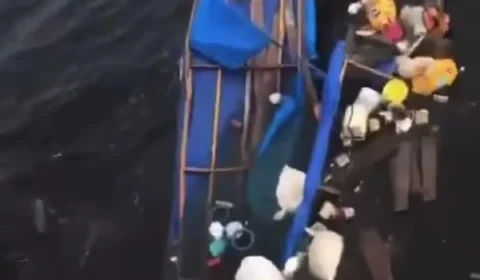 Veja vídeo;Ferry boat “Leão de Judá” colide com canoa e família fica à deriva no rio em Tefé