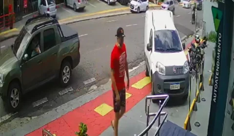 Veja o vídeo do momento em que homem atira em vítima após briga de trânsito no Vieiralves