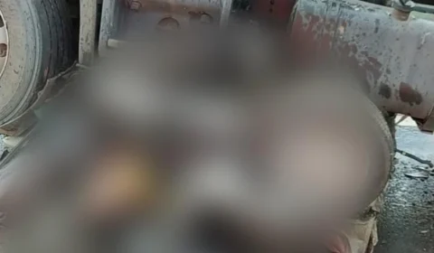 Cenas fortes;Família em veículo morre após ser atingida por caminhão na BR-316