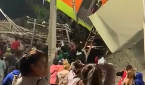 Veja vídeo: veja o momento em que Trem desaba de viaduto e mata ao menos 23 pessoas no México