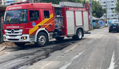 Veja vídeos: apartamento pega fogo e compromete prédio no bairro Nossa Senhora das Graças