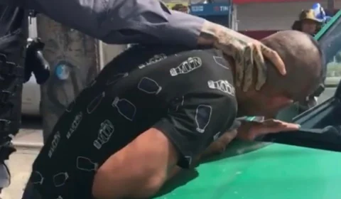 Veja vídeo;Flanelinha que ameaçava motoristas nos semáforos da Cidade Nova é preso pela 6ª Cicom