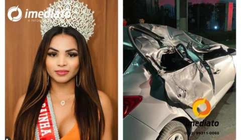 Vídeo;Rainha do ‘Peladão a Bordo’, Sandy Brasil, capota carro na Zona Oeste de Manaus