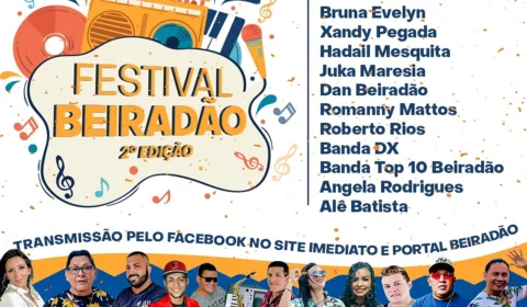 Neste sábado (22), confira a transmissão do Festival Beiradão!