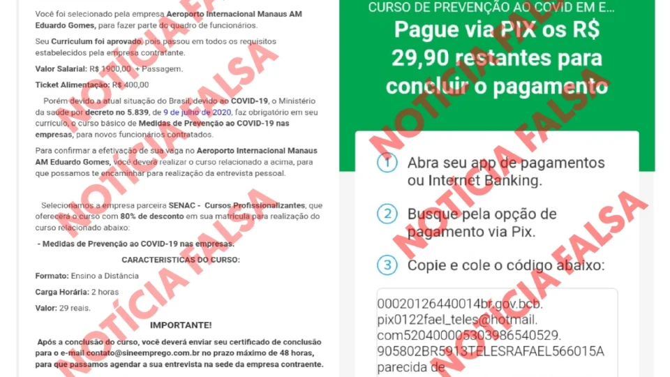 Alerta;Setemp alerta sobre e-mails com falsa oferta de emprego