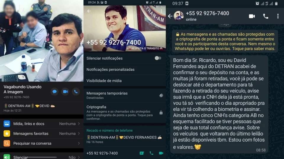 Criminosos aplicam golpes usando imagem de servidores do Detran-AM