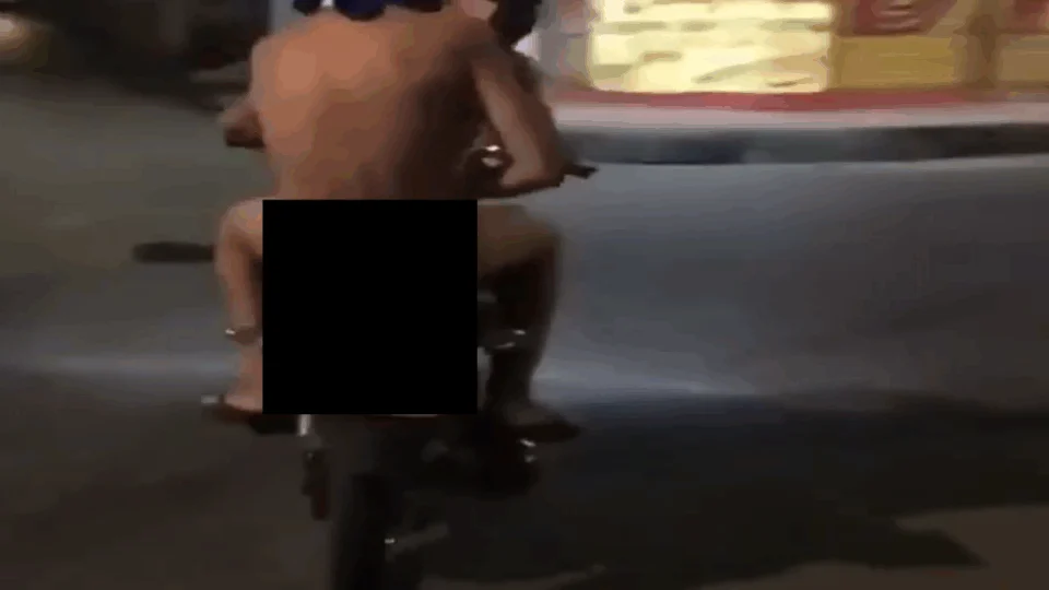 Vídeo: motoqueiro faz ‘rolê’ totalmente pelado pelo Jorge Teixeira