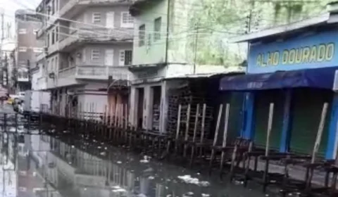 Veja vídeo; Tábuas construídas pela prefeitura são furtadas no Centro de Manaus