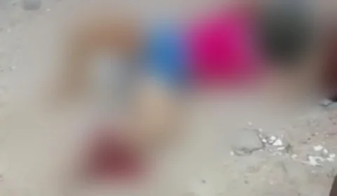 Veja vídeo;Dupla colide com carro durante fuga após cometer assalto; Suspeita teve a perna dilacerada