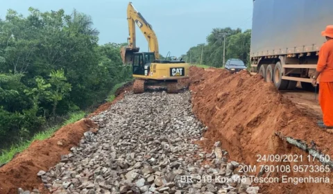 Trecho da BR-319 cede novamente e via é interditada nas proximidades do Careiro Castanho – VEJA VÍDEO
