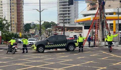 Trechos na Maceió e João Valério seguem interditados devido a incêndio em fiação; Veja vídeos