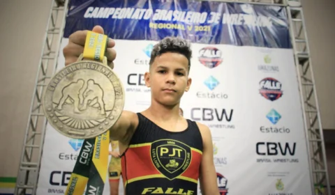 É ouro! Menino de Manaus é ouro no Brasileiro Regional de Wrestling