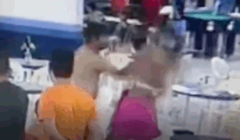 Veja vídeo; Advogado agride empresária em clube com socos e chutes