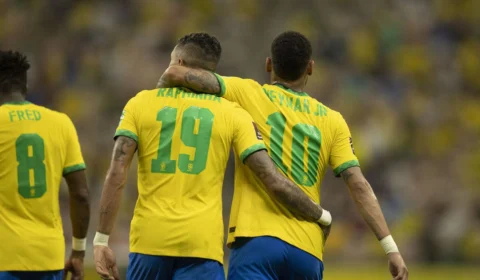 Eliminatórias: com brilho de Neymar e Raphinha, Brasil goleia Uruguai