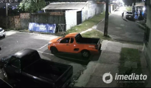 Vídeo mostra momento em que dupla mata proprietária de mercadinho no conjunto Vila Nova