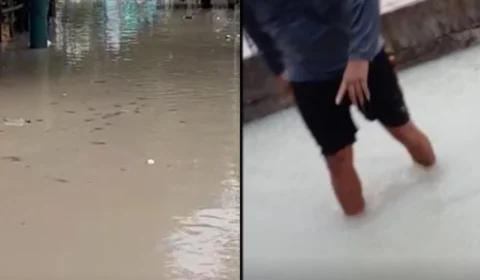 Veja vídeo; Moradores sofrem com alagamentos após forte chuva em Manaus