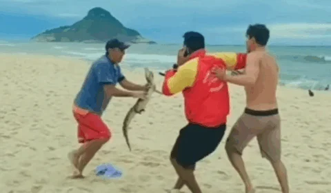 Vídeo; Durante briga jacaré é usado como ‘arma’ para ameaçar oponente