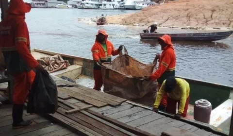 Serviço de limpeza na Marina do Davi é realizado nesta sexta (19)