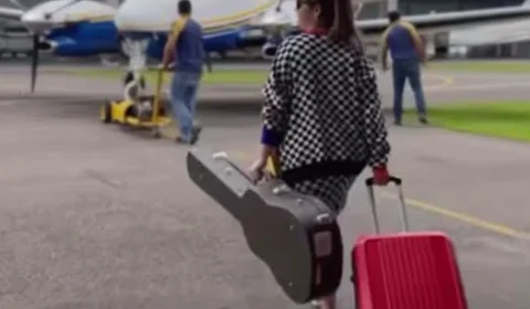 VEJA VÍDEO de Marília Mendonça antes de embarcar para Minas