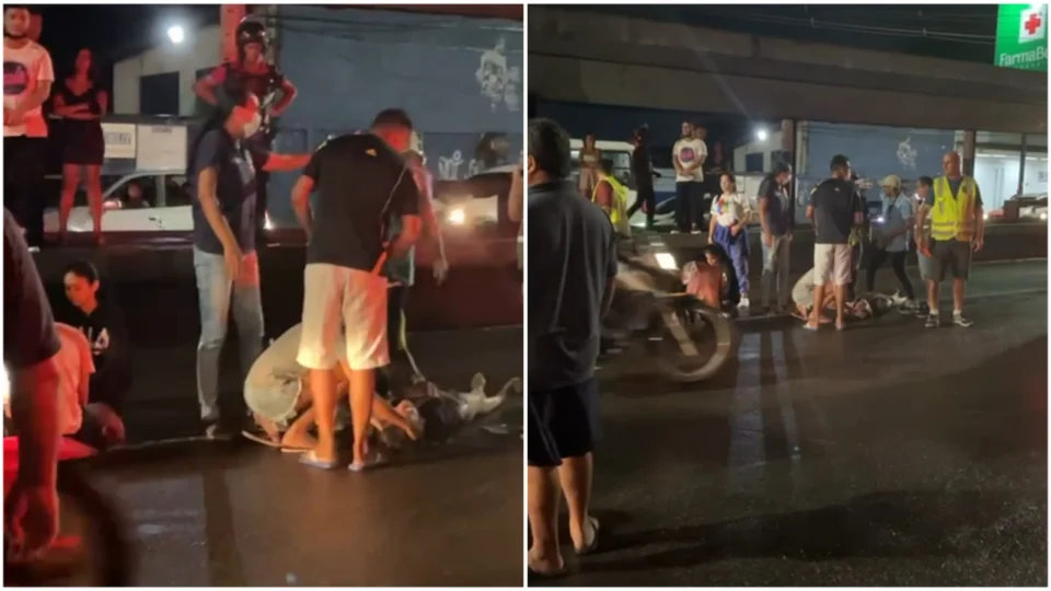 Motorista foge após atropelar 2 crianças e uma adolescente na Max Teixeira