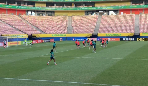 Seleção Brasileira: Meninas fazem primeiro treino na Arena da Amazônia em Manaus