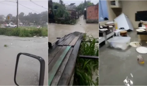 Forte chuva causa prejuízos pela cidade