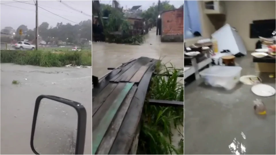 Forte chuva causa prejuízos pela cidade