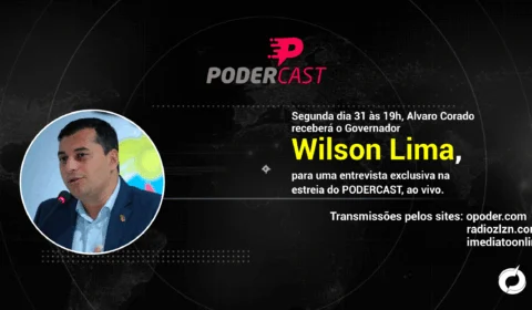 <em>ESTREIA: Governador Wilson Lima participa do 1° episódio do PoderCast na rádio ZLZN nesta segunda-feira (31)</em>