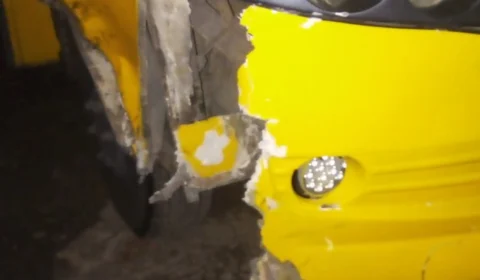 “Lotação Amarelinho” entra na contra-mão, atropela Mototaxista e foge