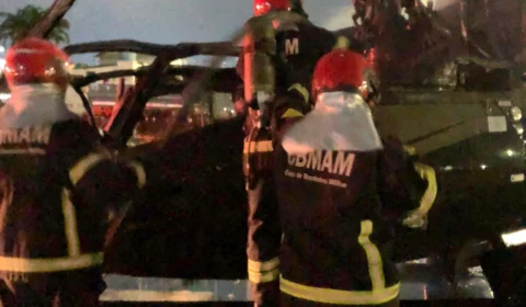 Veja vídeo: Helicóptero do Ibama é incendiado em Manaus