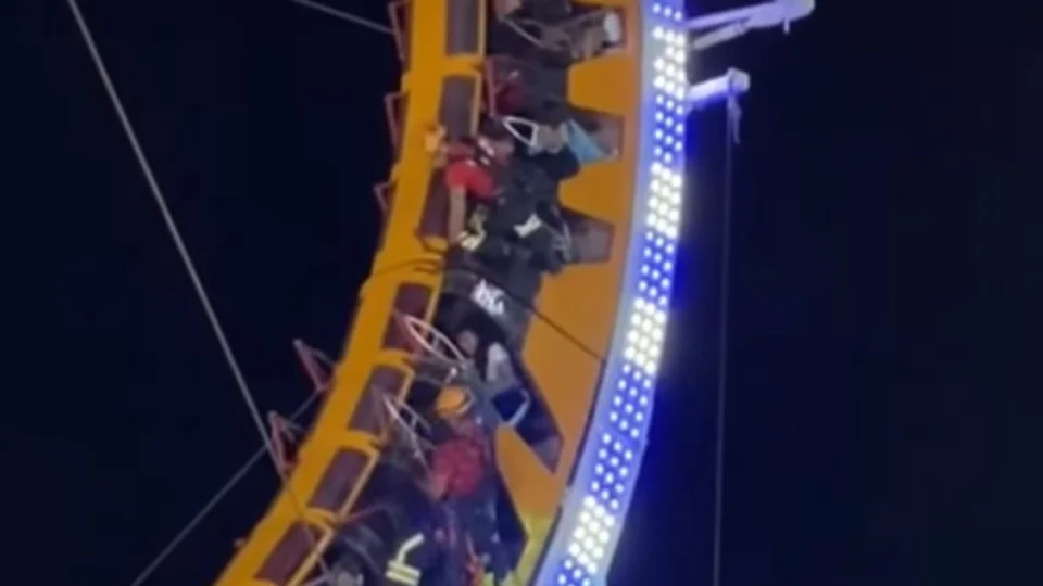 Brinquedo tem pane mecânica em parque de diversões de Manaus; veja vídeo