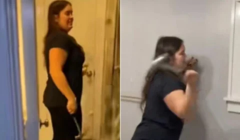 Mulher quebra casa de namorado após fim da relação; Veja vídeo