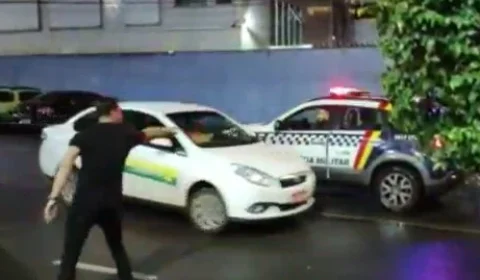 VÍDEO! Taxista é preso após tentar atropelar pedestres