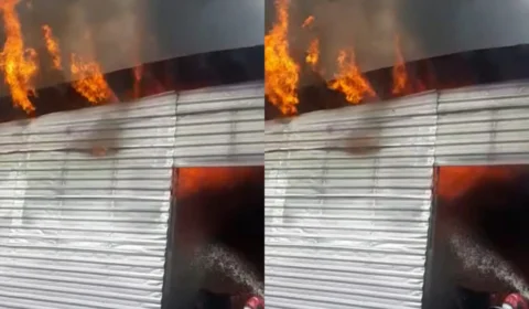 URGENTE: Incêndio atinge depósito de igreja no bairro Chapada; VÍDEO￼