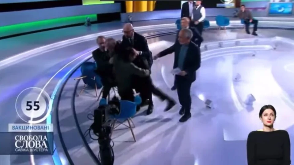 Veja vídeo! ucranianos trocam socos em debate ao vivo