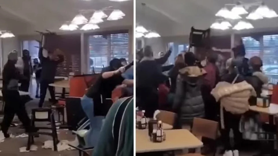 VEJA VÍDEO: Clientes iniciam briga intensa em restaurante após acabar comida