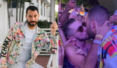 Veja vídeo! Gil beija e pega todo mundo no show de Anitta