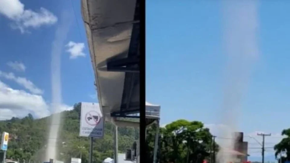 Redemoinho de poeira assusta moradores e viraliza na web; Veja vídeo!