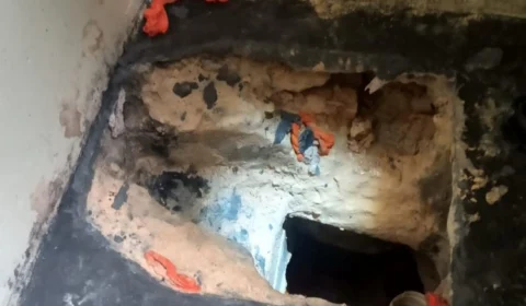 Escavação é encontrada em cela de presídio em Manaus