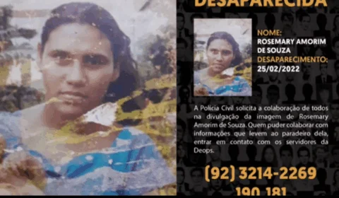 Mulher está desaparecida e família pede ajuda para divulgar imagem