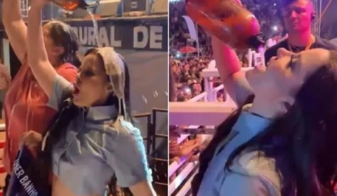 Cantora Maraisa toma banho de chopp durante show no Paraná; veja vídeo