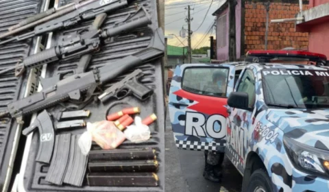 Membros de facção criminosa são presos com arsenal de armas na zona Leste