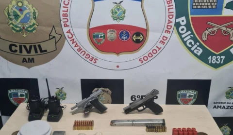 Dupla é presa e armas e drogas são apreendidas na Cidade Nova