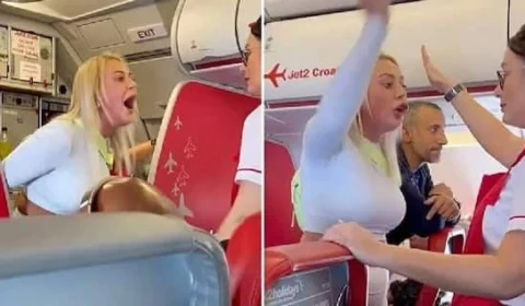 Mulher é expulsa de avião por se irritar com bebês e agredir tripulação; veja vídeo